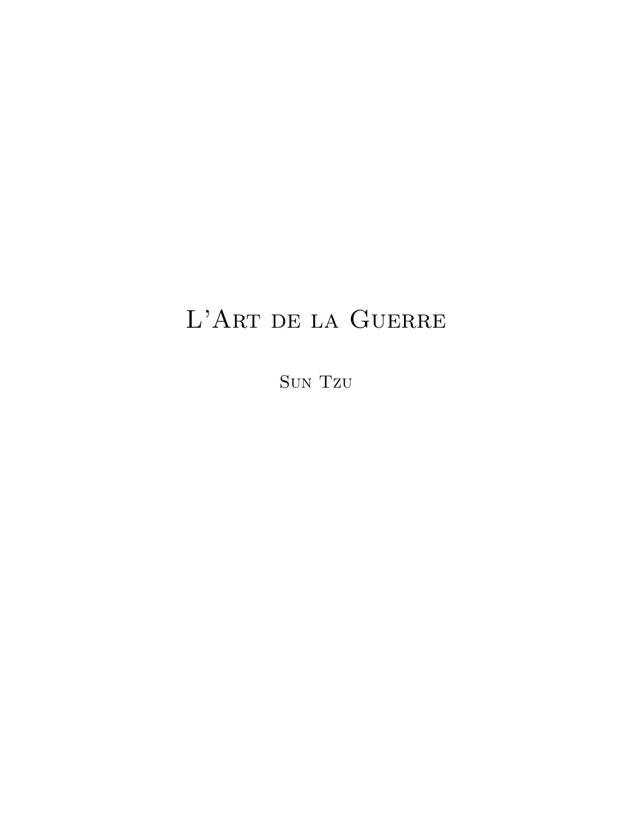 L'Art de la Guerre