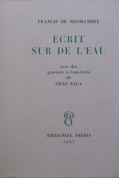 Écrit sur de l'eau